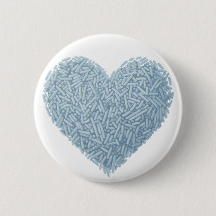 Badge Rond 5 Cm Coeur doux Saupoudrer bébé