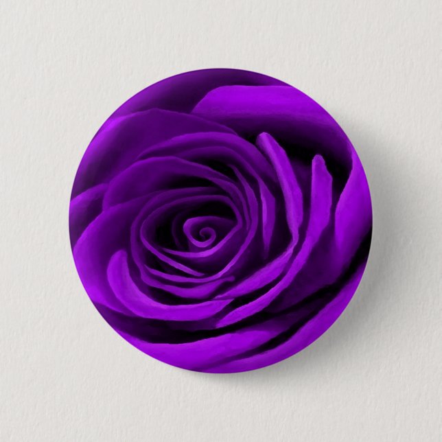 Badge Rond 5 Cm Coeur D'Un Rose Violet (Devant)