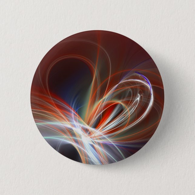 Badge Rond 5 Cm coeur en feu (Devant)