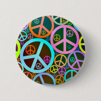 Badge Rond 5 Cm Coeur frais d'amour de paix