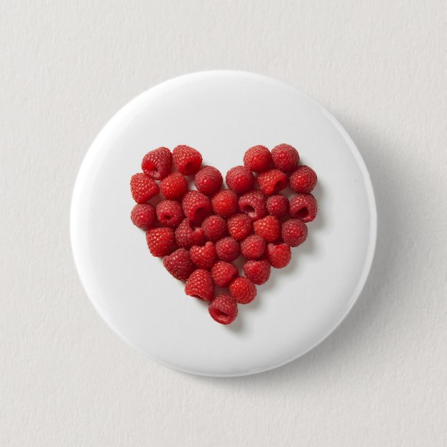 Badge Rond 5 Cm Coeur framboise (Devant)