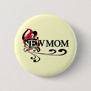 Badge Rond 5 Cm Coeur gothique Nouveau maman Tshirts et cadeaux