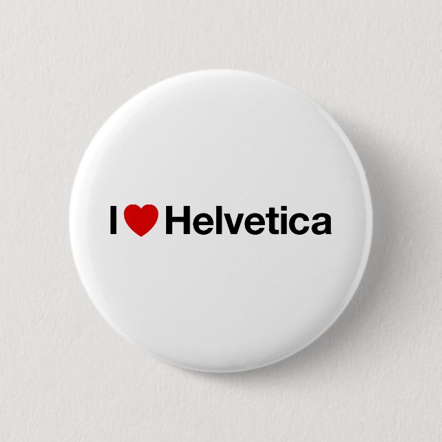 Badge Rond 5 Cm Coeur I helvetica (Devant)