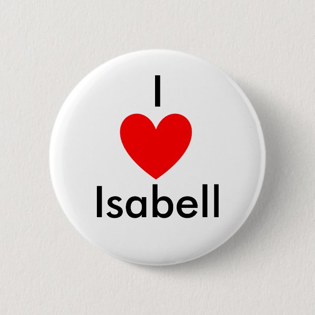 Badge Rond 5 Cm Coeur, I, Isabell (Devant)