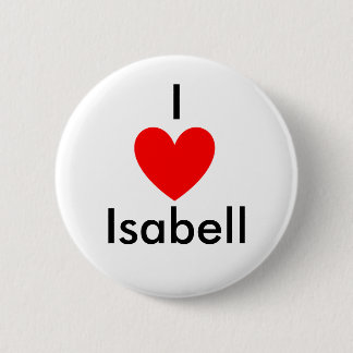 Badge Rond 5 Cm Coeur, I, Isabell