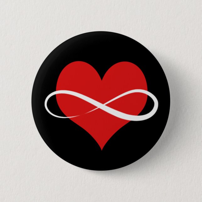 Badge Rond 5 Cm Coeur infini (Devant)