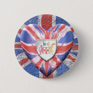 Badge Rond 5 Cm Coeur irlandais