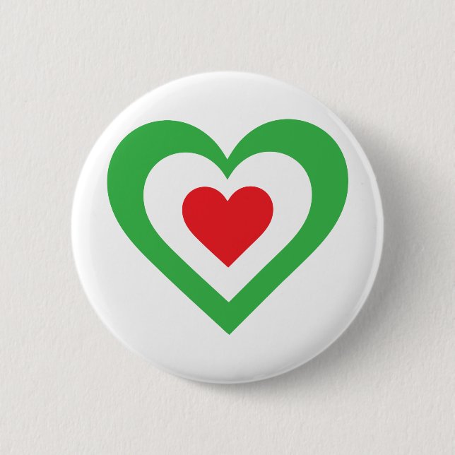 Badge Rond 5 Cm Coeur italien (Devant)