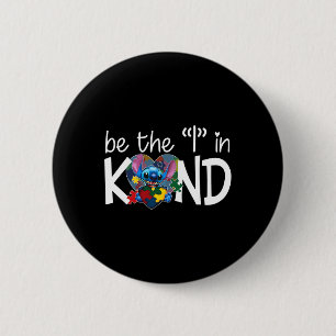 Badge Rond 5 Cm Coeur mignon Ours vert Sensibilisation sur l'autis