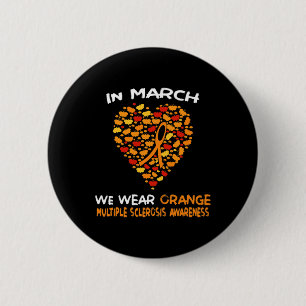 Badge Rond 5 Cm Coeur Mme Sclérose en plaques Sensibilisation Mars