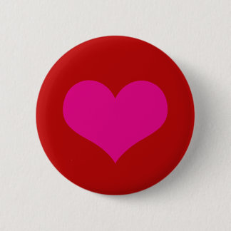 Badge Rond 5 Cm Coeur rose