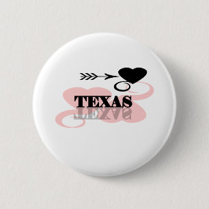 Badge Rond 5 Cm Coeur rose le Texas