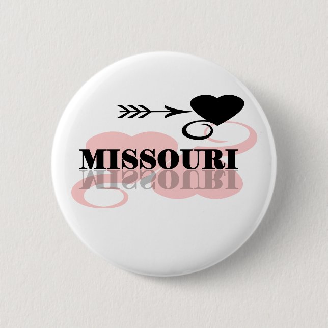 Badge Rond 5 Cm Coeur rose Missouri (Devant)