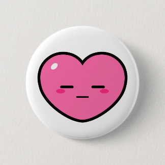 Badge Rond 5 Cm Coeur rose sans expression