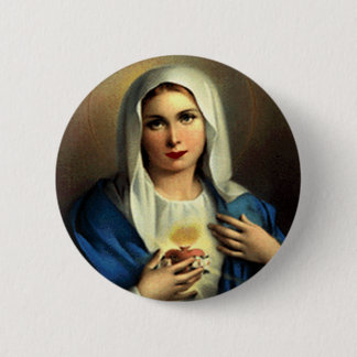 BADGE ROND 5 CM COEUR SACRÉ DE MARY 09 PRODUITS PERSONNALISABLES