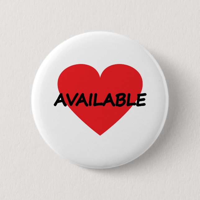 Badge Rond 5 Cm coeur unique disponible (Devant)