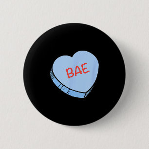 Badge Rond 5 Cm Cœurs de conversation de la Saint-Valentin «bae»