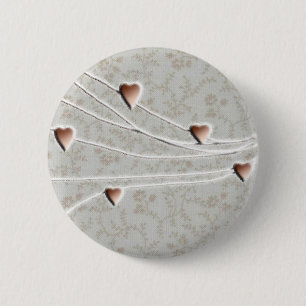 Badge Rond 5 Cm Coeurs de cuivre