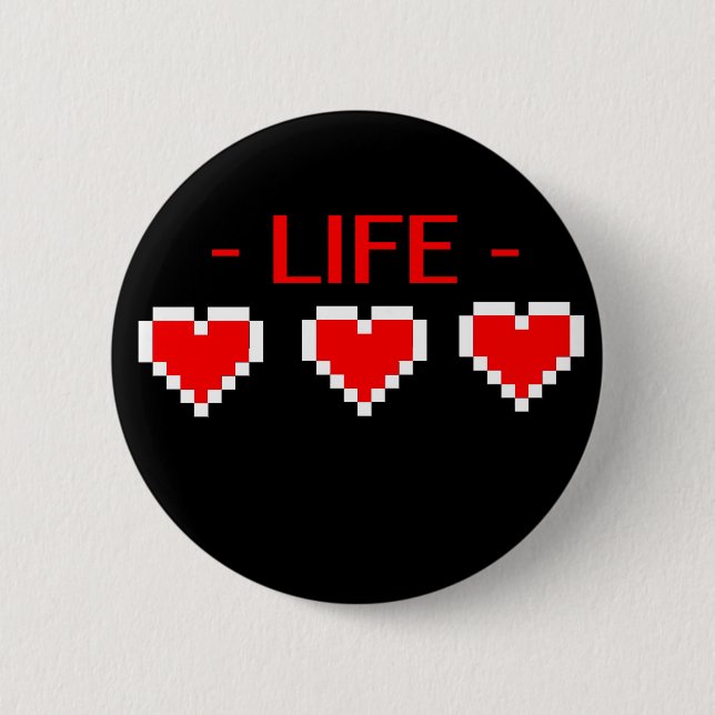 Badge Rond 5 Cm Coeurs de la vie (Devant)