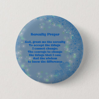 Badge Rond 5 Cm Coeurs de prière de sérénité Bouton d'inspiration