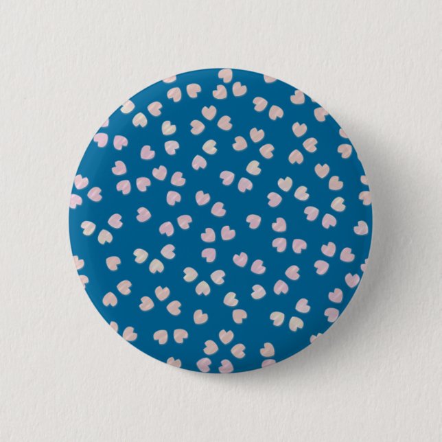 Badge Rond 5 Cm cœurs de sakura (Devant)