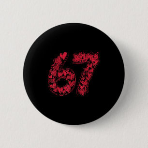 Badge Rond 5 Cm Cœurs dessinés à la main virals 67 Saint-Valentin