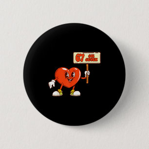 Badge Rond 5 Cm Cœurs drôles 67 Saint-Valentin Six Sept Mème Gen A