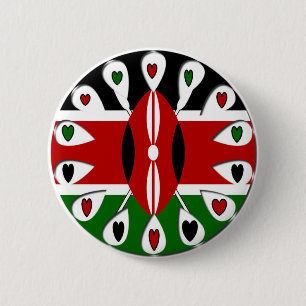 Badge Rond 5 Cm Coeurs du Kenya