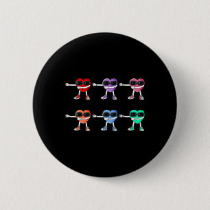 Badge Rond 5 Cm Coeurs Flossants Valentines Jour Floss Comme Un Bo