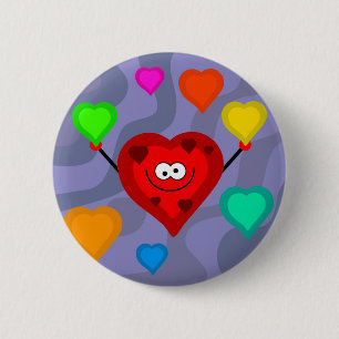 Badge Rond 5 Cm Coeurs géniaux