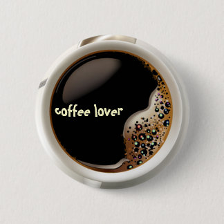 Badge Rond 5 Cm Coffee Lover
