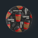 Badge Rond 5 Cm Coffee pattern<br><div class="desc">For true lovers of coffee</div>