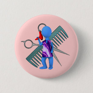 Badge Rond 5 Cm Coiffeur