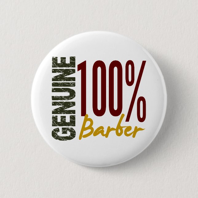 Badge Rond 5 Cm Coiffeur véritable (Devant)
