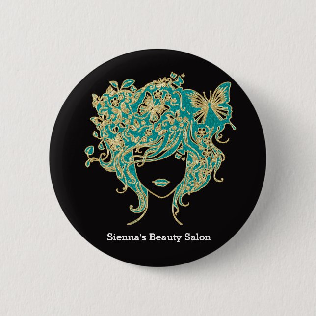 Badge Rond 5 Cm Coiffeuse (Devant)