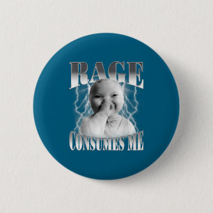 Badge Rond 5 Cm Colère Me Consume Bébé Ai Drôle Tenant Rire Cervea