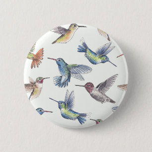 Badge Rond 5 Cm Colibri