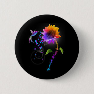 Badge Rond 5 Cm Colibri Suower de sensibilisation à l'arthrite rhu