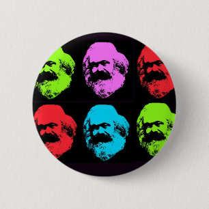 Badge Rond 5 Cm Collage de Karl Marx