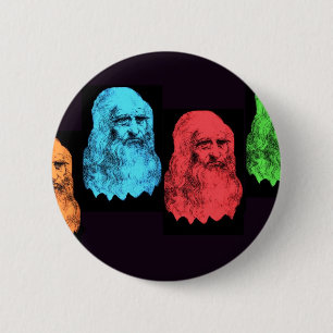 Badge Rond 5 Cm Collage de Leonardo da Vinci