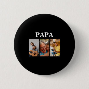 Badge Rond 5 Cm Collage de photos cadeau Papa D