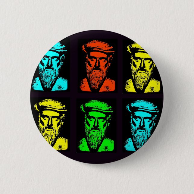 Badge Rond 5 Cm Collage de Pythagore (Devant)