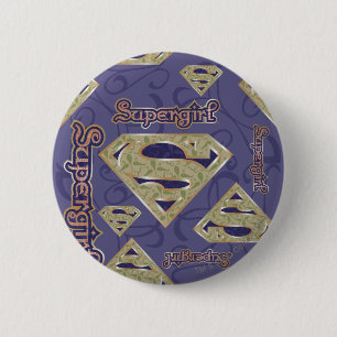 Badge Rond 5 Cm Collage du logo super girl Fancy