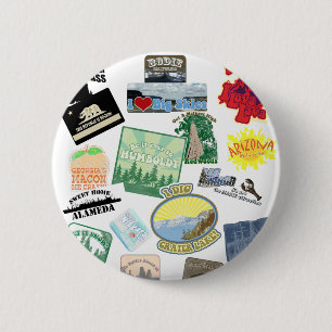 Badge Rond 5 Cm Collage extraordinaire de voyage