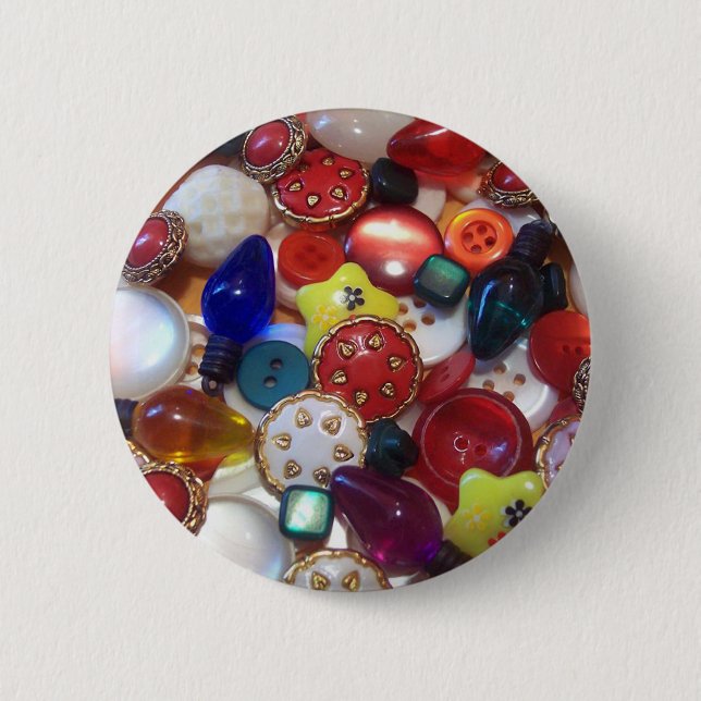 Badge Rond 5 Cm Collage gai de bouton de Noël (Devant)