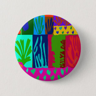 Badge Rond 5 Cm Collage Ode to Matisse