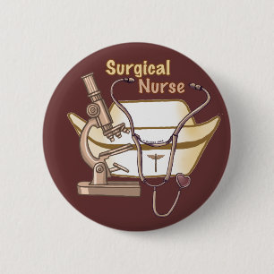 Badge Rond 5 Cm Collage Surgical Nurse Pin