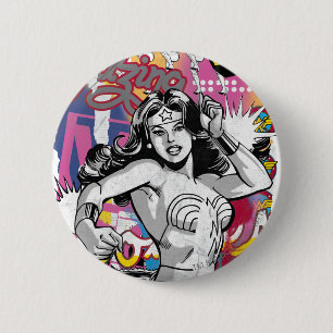 Badge Rond 5 Cm Collage Wonder Woman 3