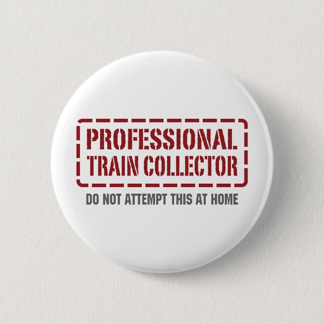 Badge Rond 5 Cm Collecteur professionnel de train (Devant)