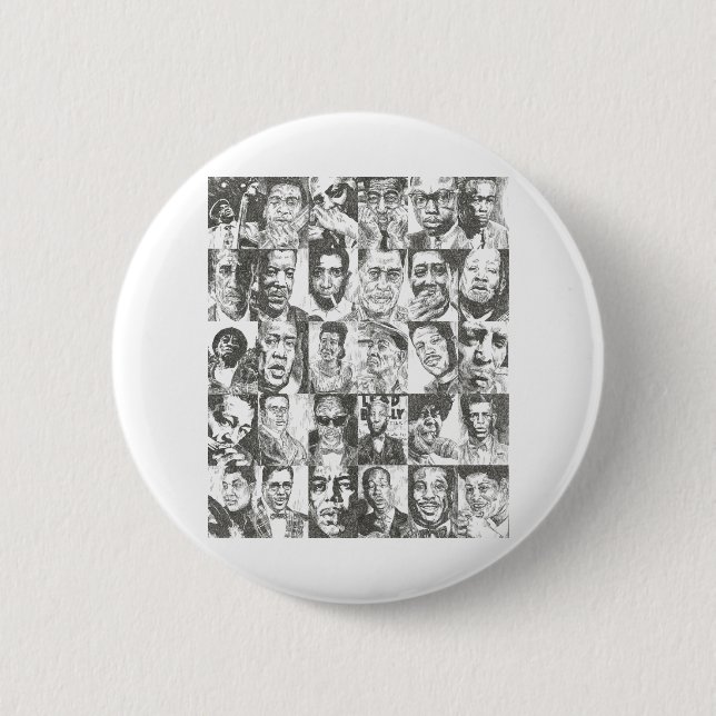 Badge Rond 5 Cm collection de bleus (Devant)